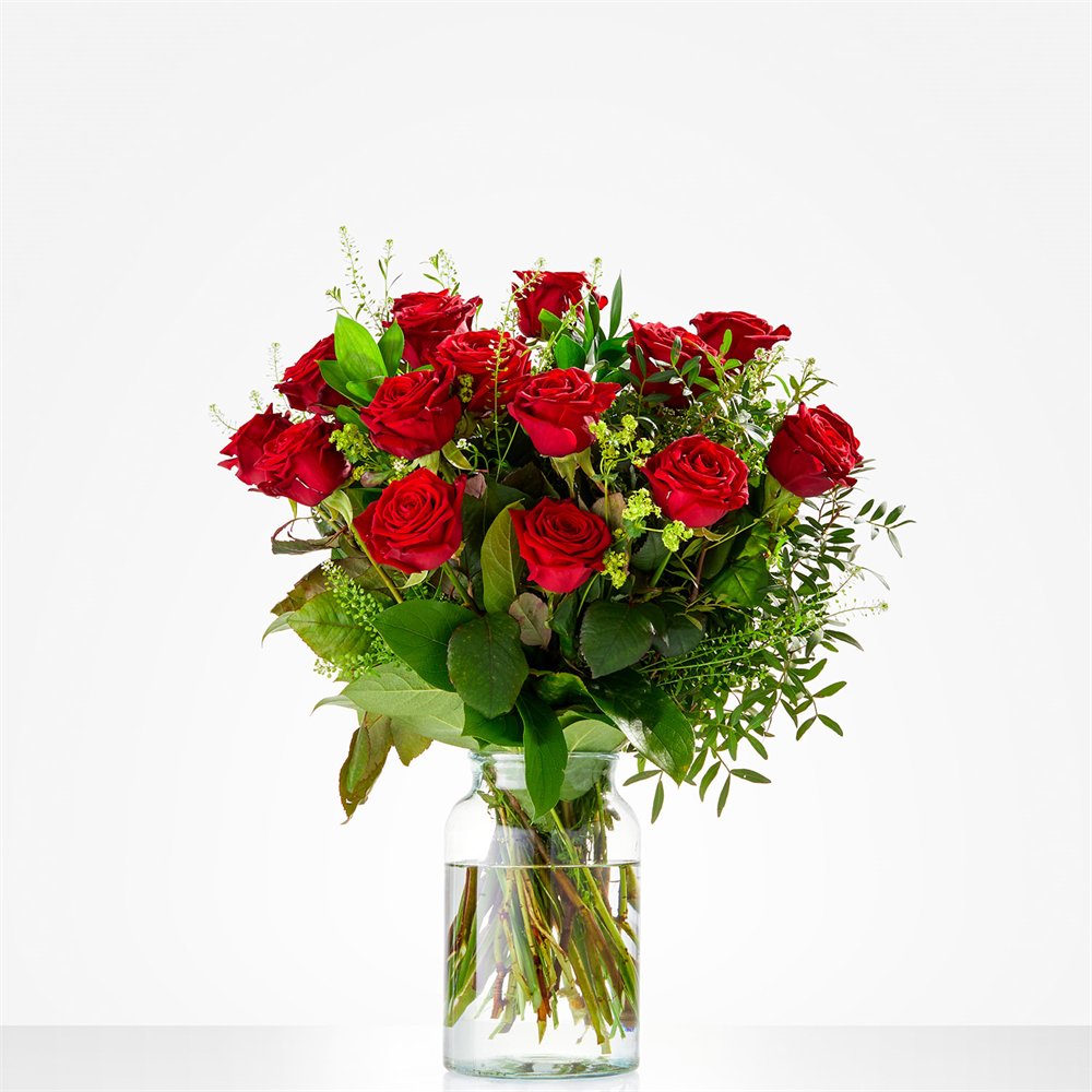 Rozen boeket Fleurop - Lieflijk rode roos
